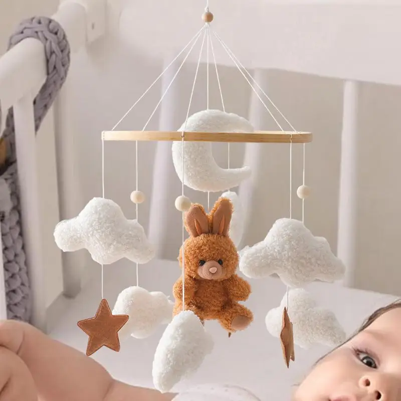 Łóżeczko dziecięce Mobile Bunny Nursery Mobile Baby Crib Decor Cartoon Toddler Bassinet Bunny Pendant Toys For Home Kids Room Bedroom