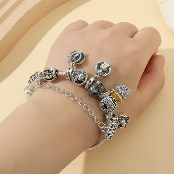 Disney Star Wars Bileklik Darth Vader Nihai Silahı Ölüm Yıldızı Yoda R2D2 Millennium Falcon Charm Kendin Yap Takı Aksesuarları 6 best sales R2D2 model kiti - №5