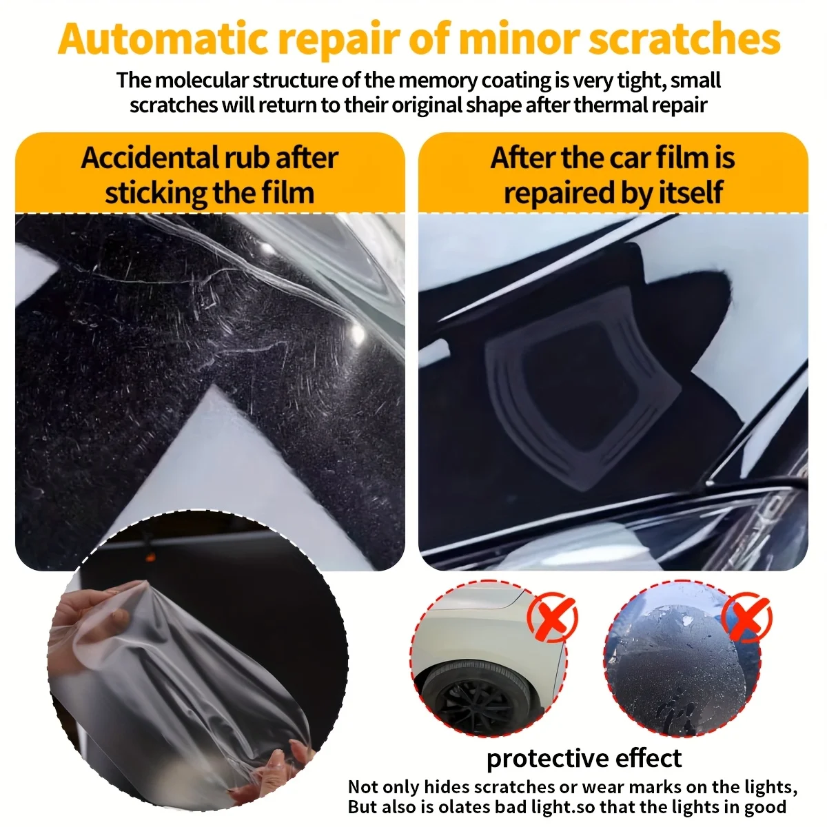 Car Wrap Film TPU Paint Protection Film Transparent PPF Self Healing Anti Scratch Invisible Protective Foil Auto Car Access view 2