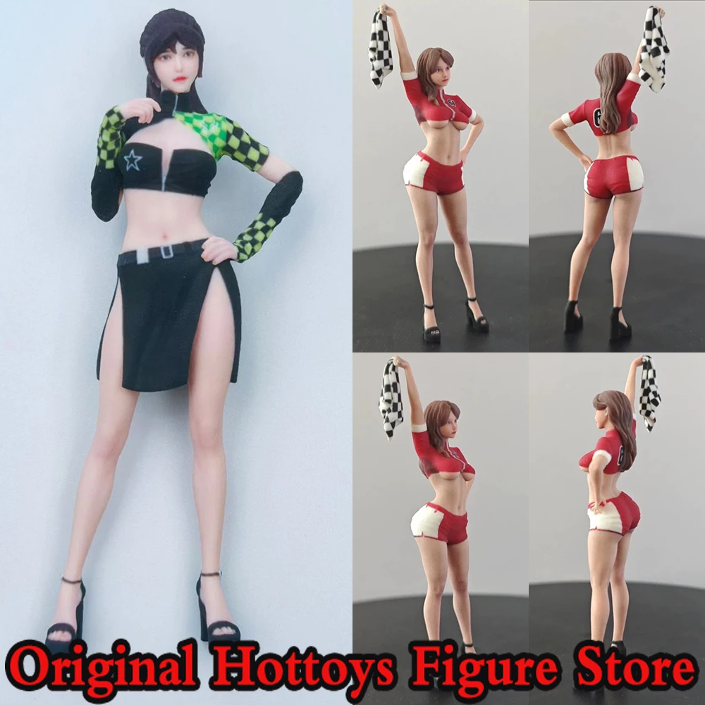Na stanie Figurka Żołnierki w Skali 1/18, Wyścigowa, Modna, Mini Rzeźba, Pełny Zestaw, Około 10,6 cm, Model Figurki Akcji, Kolekcja Lalek