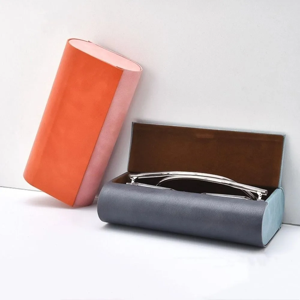 Portable Double Layer Double Eyeglasses Case Large Capacity PU Leather Sunglasses Box Waterproof Eyeglasses Holder Women