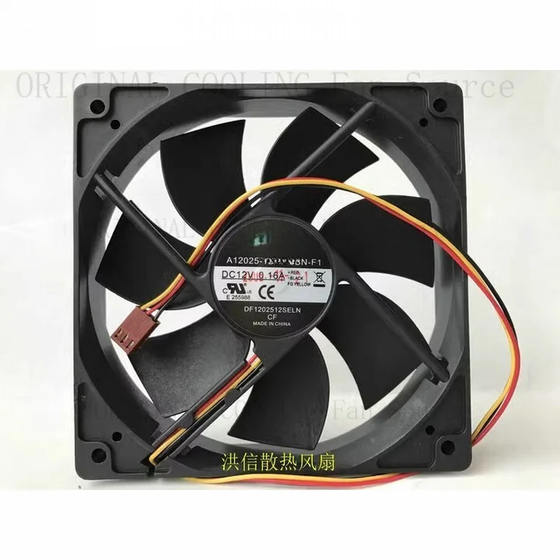 H  FOR Cooler Master A12025-12CB-3BN-F1 DC12V 0.16A 12CM 3-Wire Silent Fan