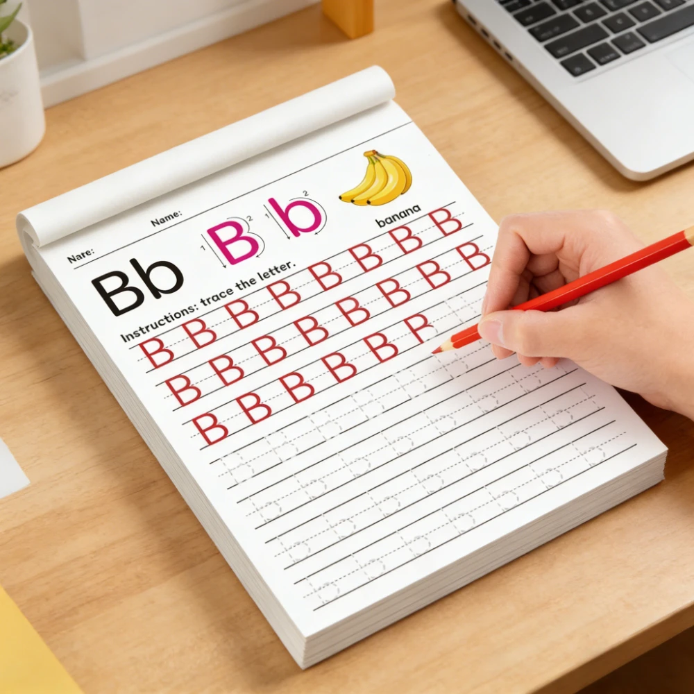 32 Pages ABC Tracing Letters Workbook for Kids | Preschool Learning Activities Handwriting Practice Book