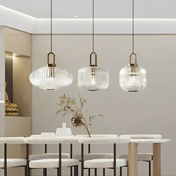 Nordic Minimalist Glass Pendant Lights Japanese LED Chandeliers for Dining Room Kitchen Bedside Home Decoration Hanging Lamp