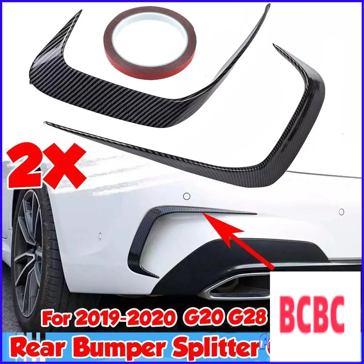 

Задний бампер автомобиля из углеродного волокна BB, боковой сплиттер, спойлер на крыло для BMW G20 G28 2019-2020