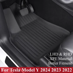 For Tesla Model Y 2023 2024 3D XPE Car Floor Mats LHD RHD Floor Liners Frunk Trunk Cargo Mat Seatback Cushion For Model Y