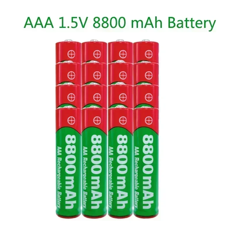 High-capacity 1.5V AAA Rechargeable Battery 8800mAh AAA 1.5V Alkaline Rechargeable Battery for Led Light Toy MP3