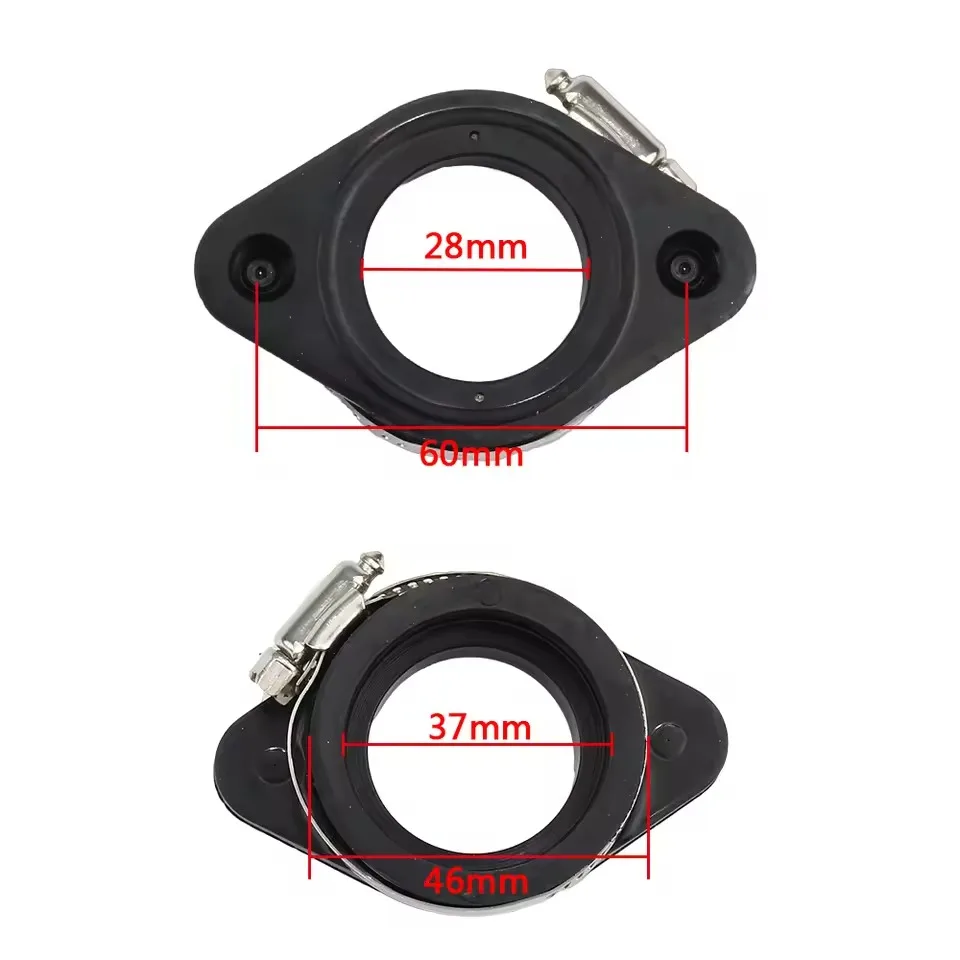 Motorcycle Carburetor Intake Manifold Rubber Interface Adapter 28mm 30mm for PWK PE MIKUNI OKO Universal Carb Parts Dirt Bike - view 6