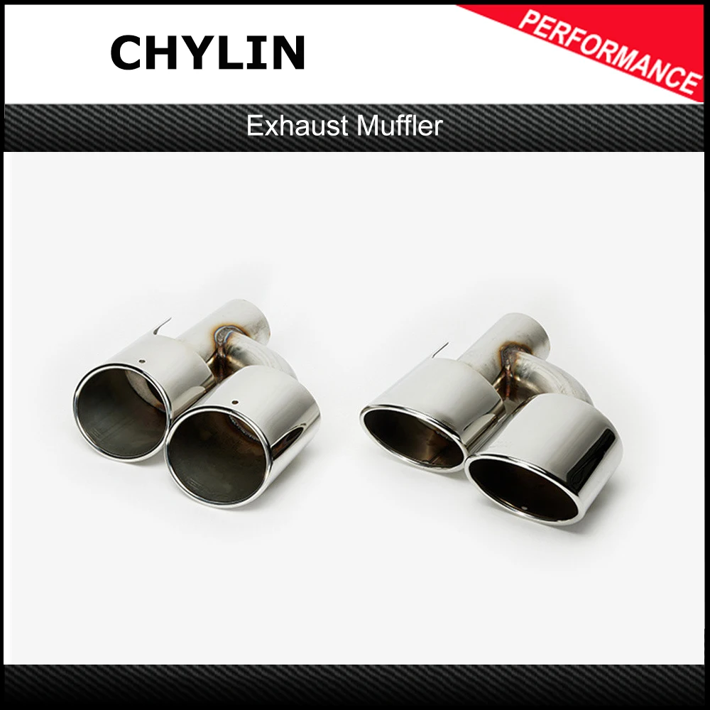 

Hot! A Pair Exhaust Muffler Tip For Mercedes Benz C-Class C63 C65 W204 Exhaust Muffler Tip Stainless Steel Pipe