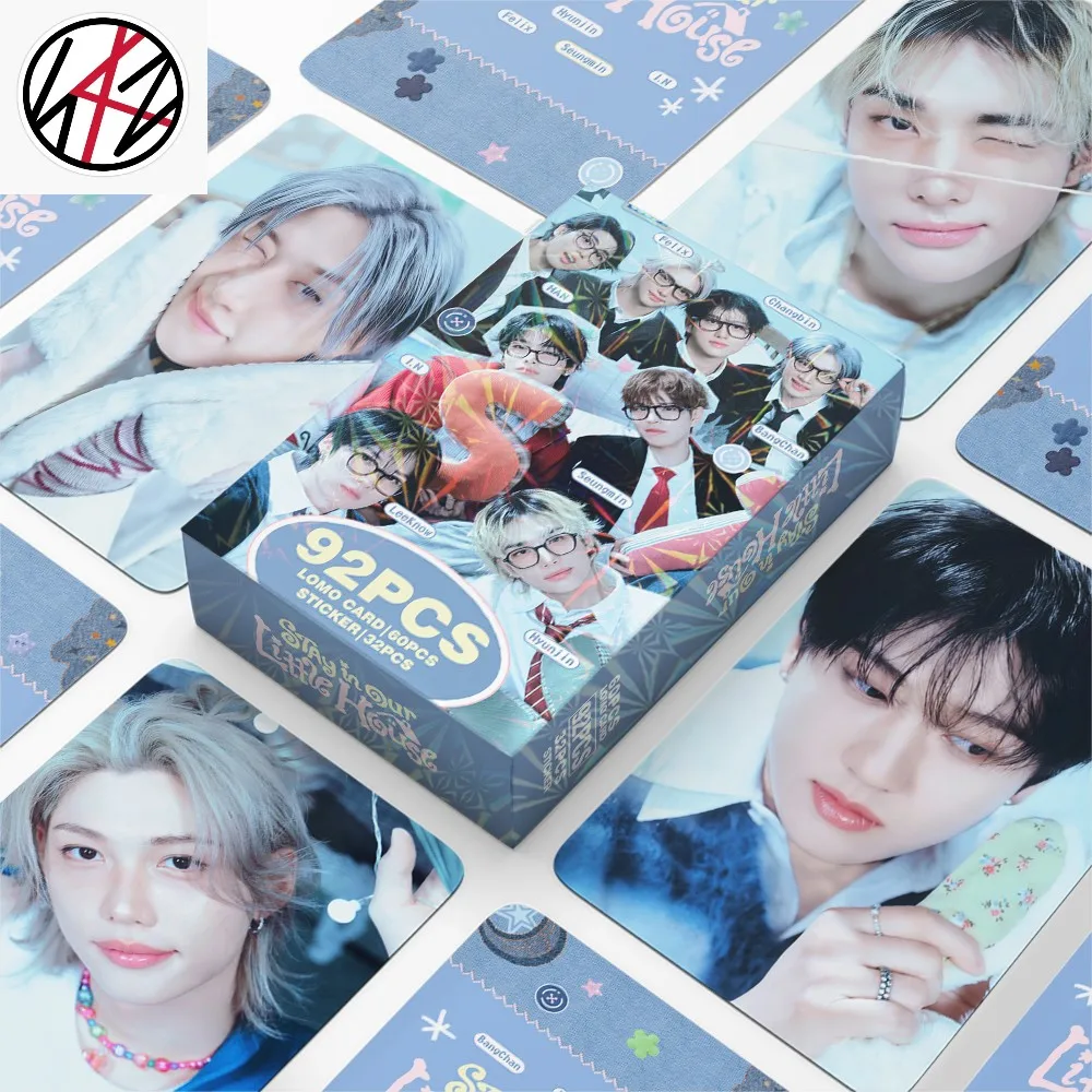 

Stray Kids 6-й фан-митинг: 60+32 шт./набор, новые KPOP ломо-карточки и стикеры. СТЭЙ ИН АВРОРЛЕНД. Банг Чан, SKZOO.