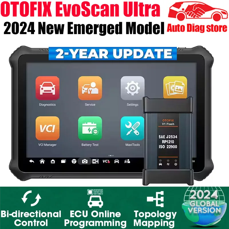 OTOFIX EvoScan Ultra Top Intelligent Diagnostic Tool 2 Years Free Update J2534 ECU Programming Diagnostic Scanner Topology Map