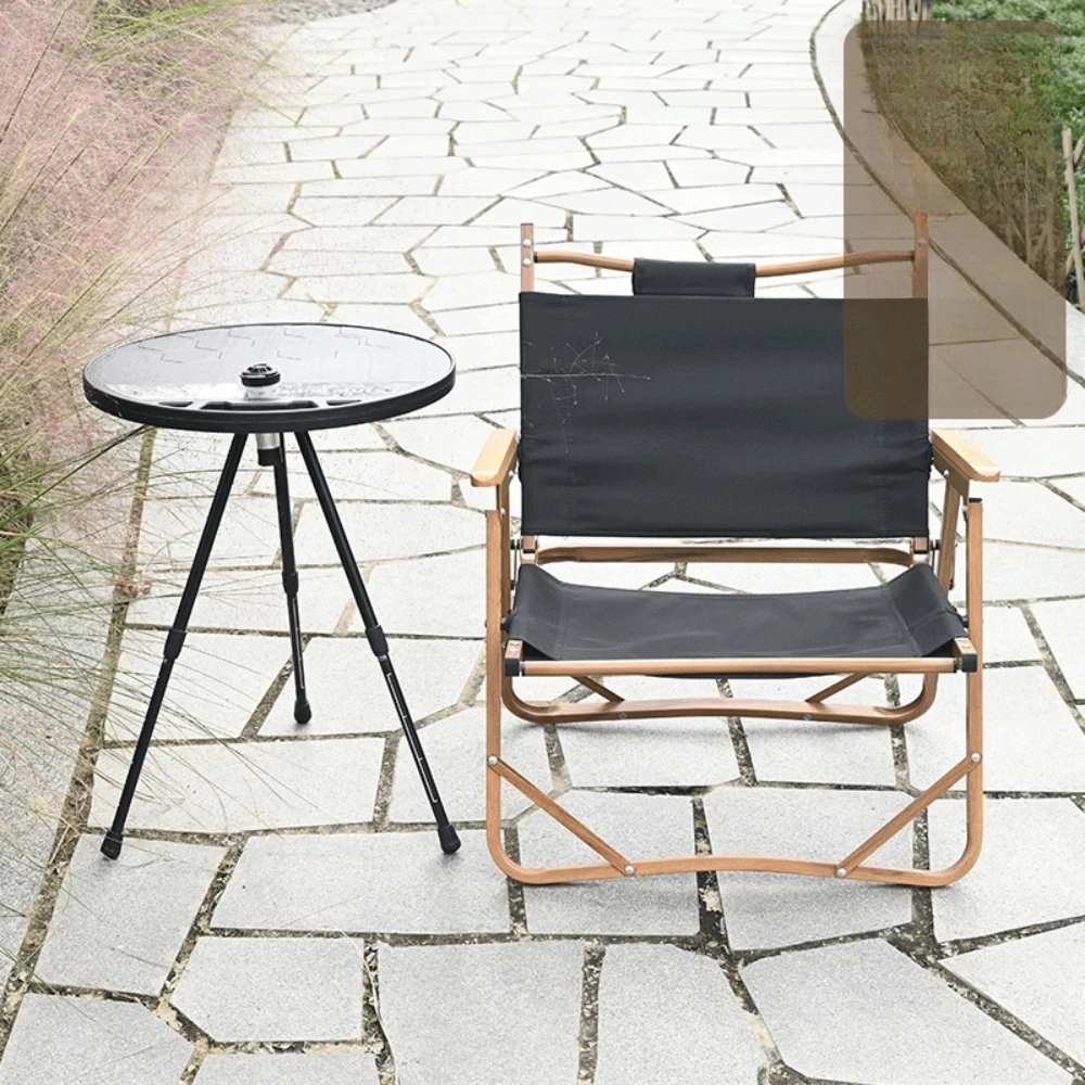 Table Ronde Pliante Portable Multifonctionnelle, Idéale pour le Camping en Plein Air, Nouveauté