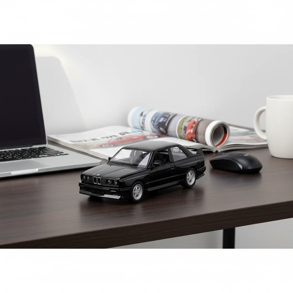 1:36 M3 1987 Diecast Alloy Car Model Metal Pull Back Simulation Car Toy Sports Car Ornament With To Open The Door For Kids Gift