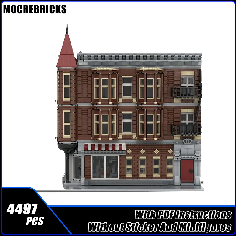 

MOC Creative Urban Street View Architective Armitage Corner Modular Building Bricks Model Technology Blocks Toys Kid‘s Xmas Gift