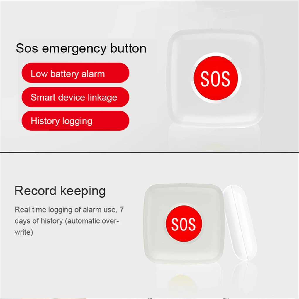 Tuya-Wireless Emergency Calling Alarm, Nursing Alarm System, Help Calling Button para Crianças e Idosos