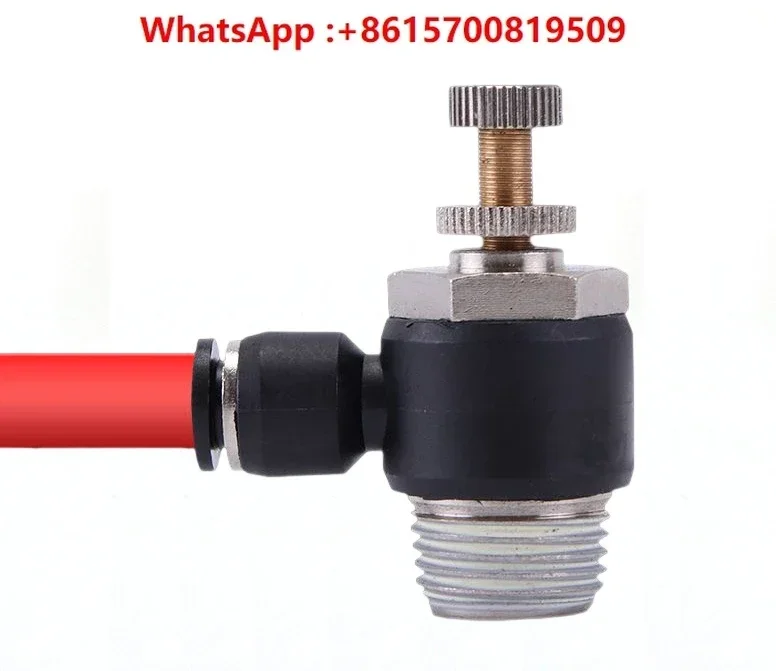 

SL8 02 pneumatic 06 01 cylinder 10-03 fast 12mm intubation L-type 04 speed control throttle valve full copper joint