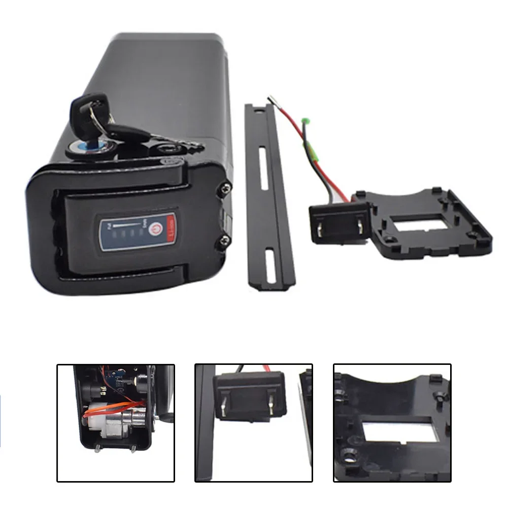 Electric Bike Battery Box Plastic Case For 48V Large Capacity 1865 Lithium Battery Holder With Charging Socket And Output Port