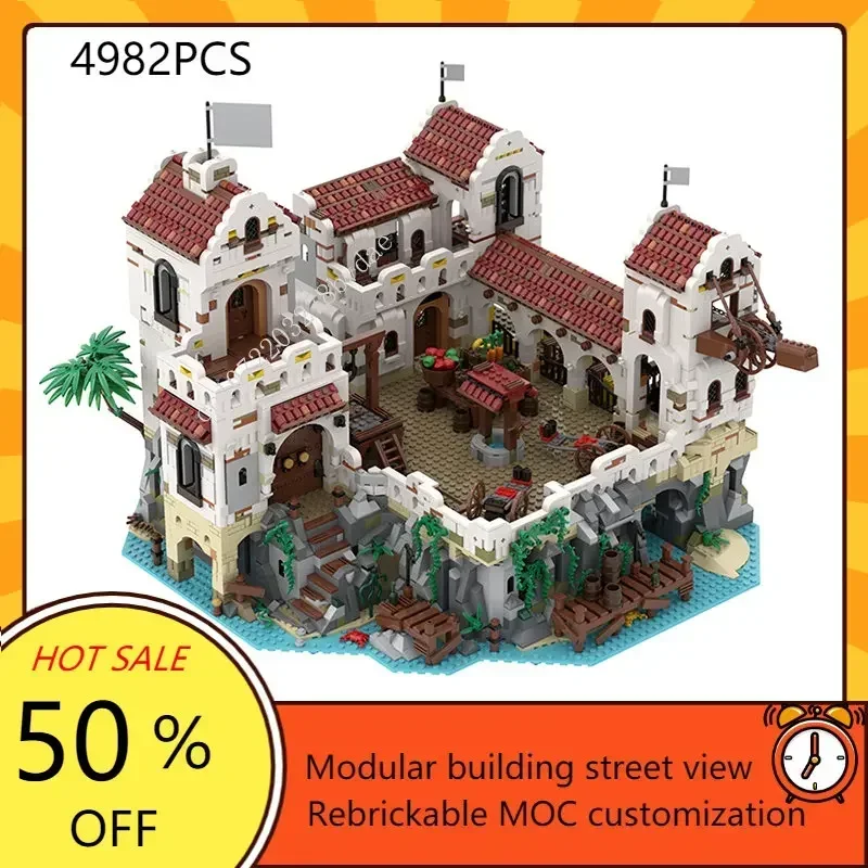 

Pirates Of Barracuda Bay Modular MOC Creative street view Model Architecture Education Custom Puzzle Assembly Model Toys Gifts