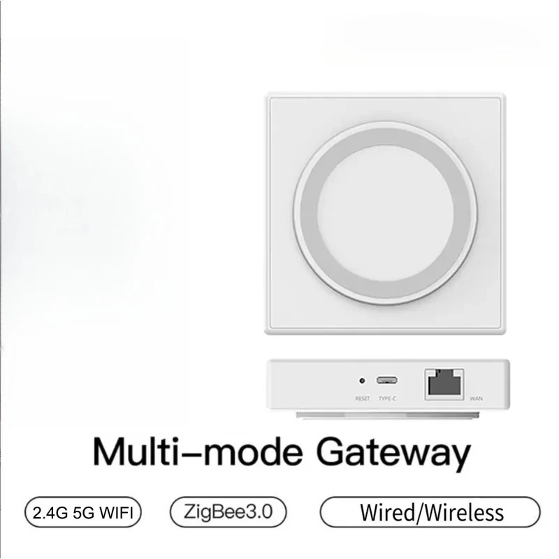 2026 Wired LAN Zigbee Multi-mode 2.4G 5G WiFi Gateway Hub Application Control Alexa/Google Home Voice Control Failure