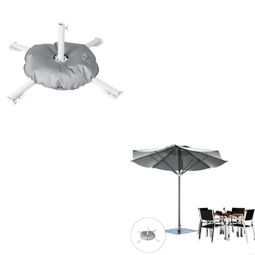 62KD Oversized Beach Umbrellas With Weighted Folding Base Regulable Canopies for All Day Sun Protecting