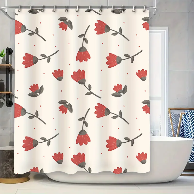 Red Floral Shower C…