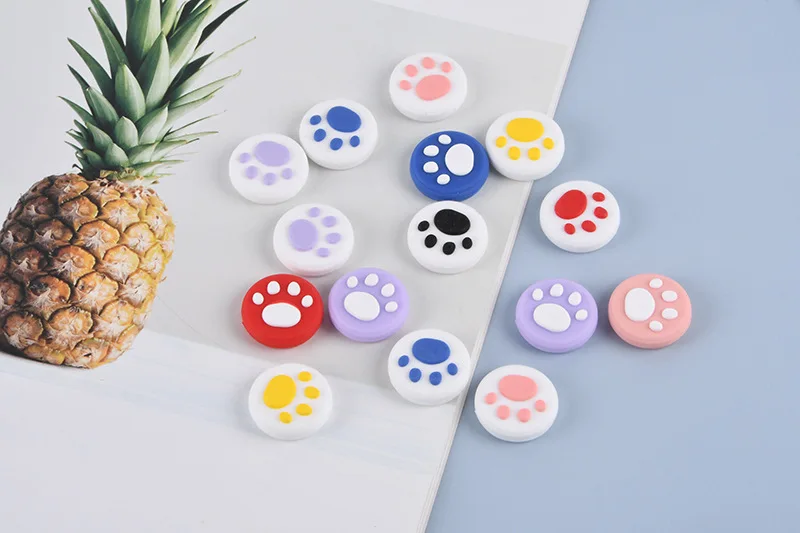 For PS4 PS5 Cat's Paw Rocker Cap Grip Rocker Anti slip Silicone Sleeve Grip Button Cap