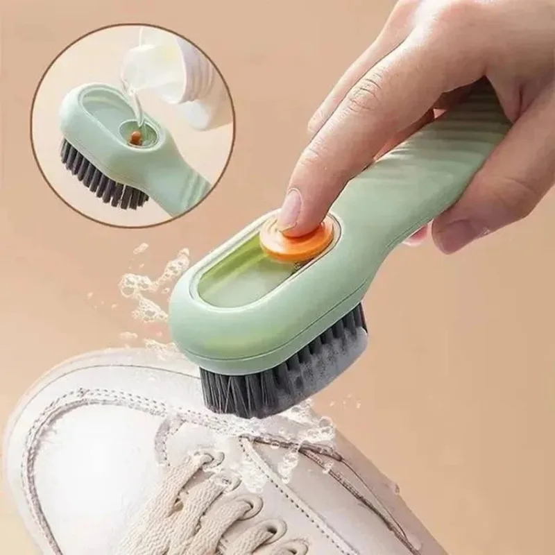 2026 New Washing Soft Clothes Sneaker Cleaning Multifunctional Liquid Shoes Brush with Dispenser