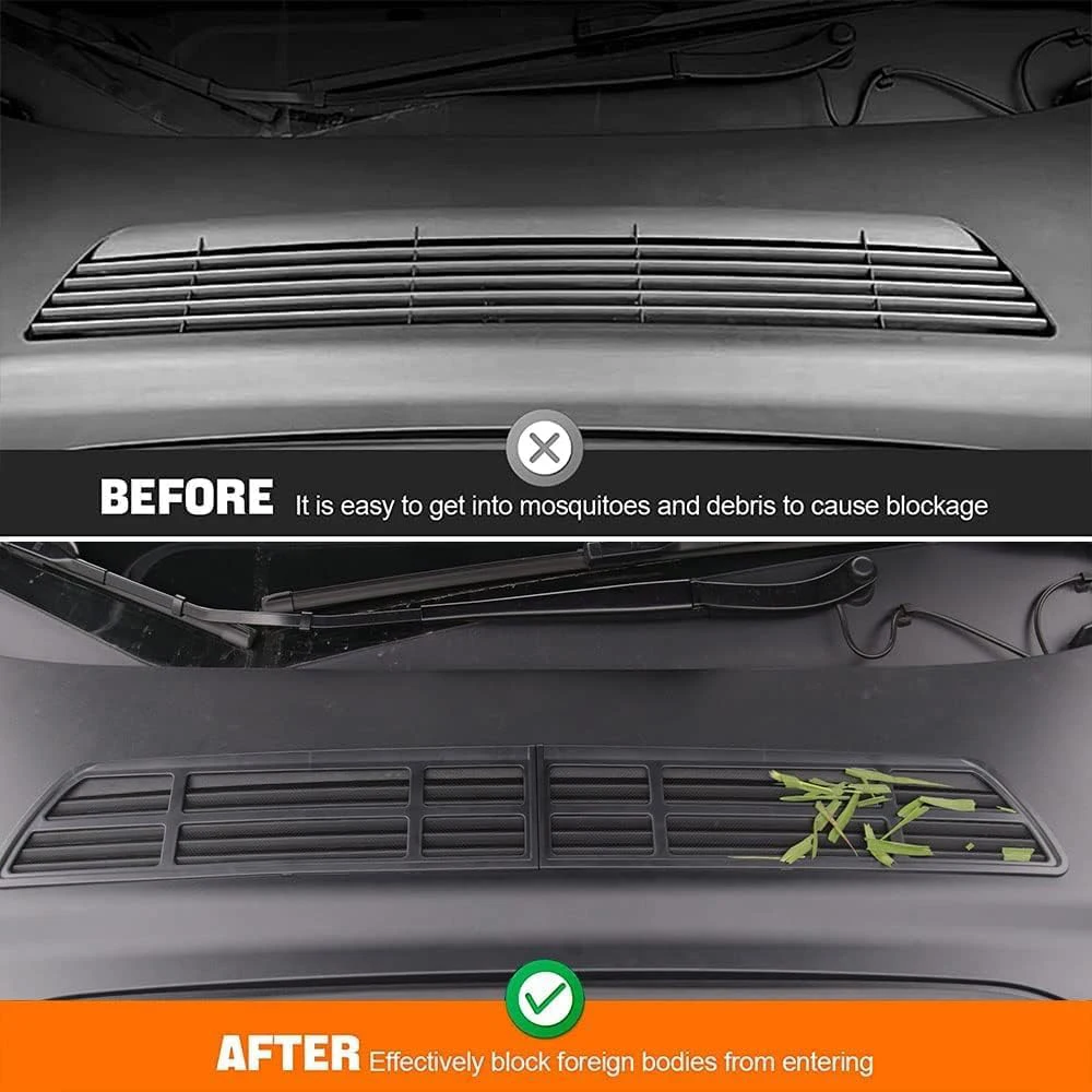 Air Intake Protective Cover Grille for Tesla 19-2026 Model 3/Y Juniper Grille Mesh Inserts For Tesla Front Air Inlet Vent Cover
