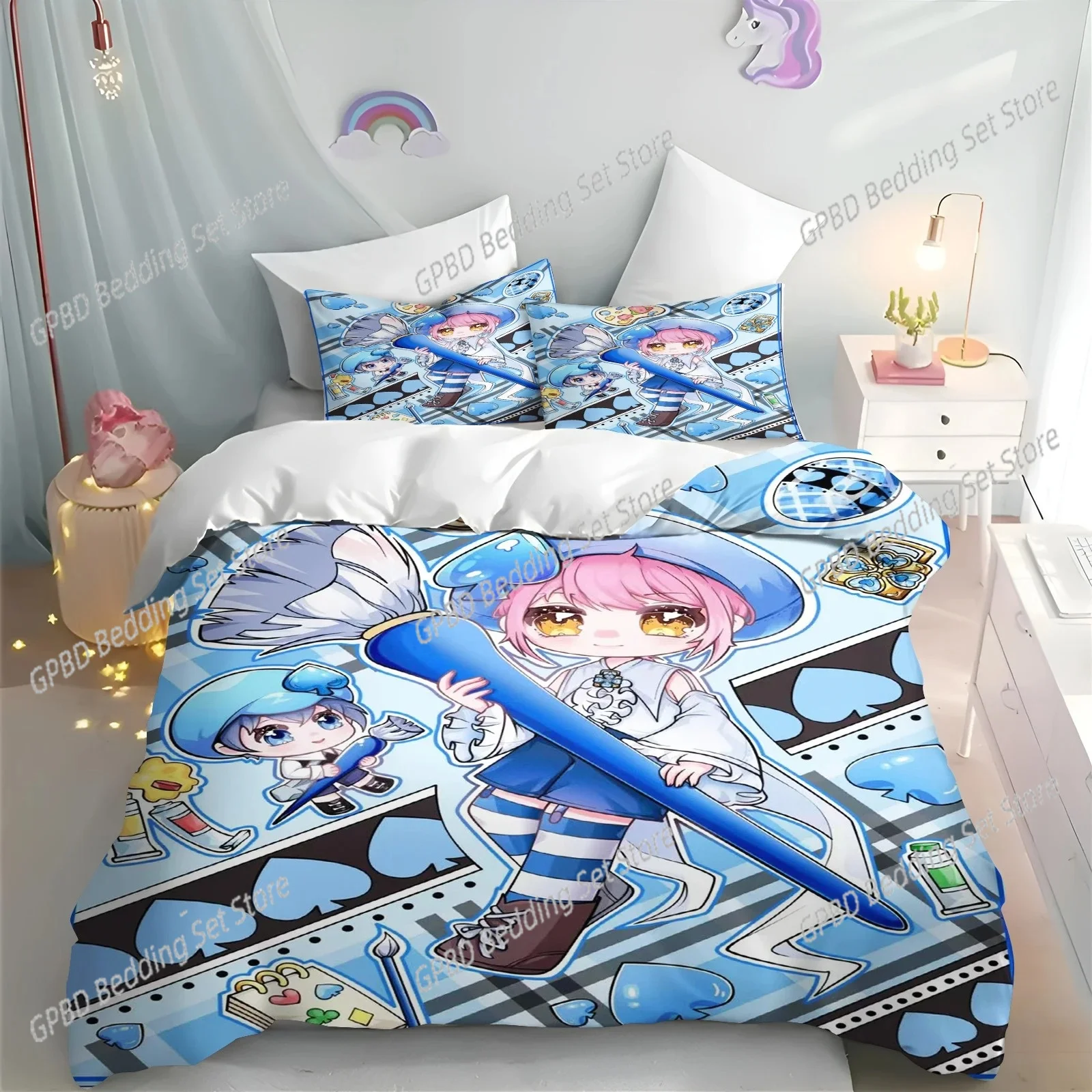 Cartoon Shugo Chara 3D Bedding Set Duvet Cover Pillowcases Single Twin Full Queen King Size Home Decor Quilt Boys Gift 5
