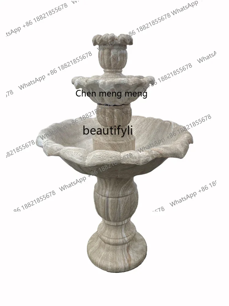 

D178 H European outdoor running water water fountain ornament fish pond circulation courtyard garden hotel floor-to-ceiling land