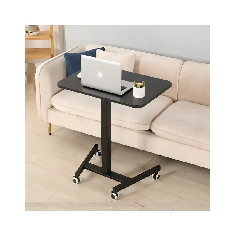 Height Adjustable Movable Ergonomic Pneumatic Mini Mobile Laptop Computer Table for Bedroom