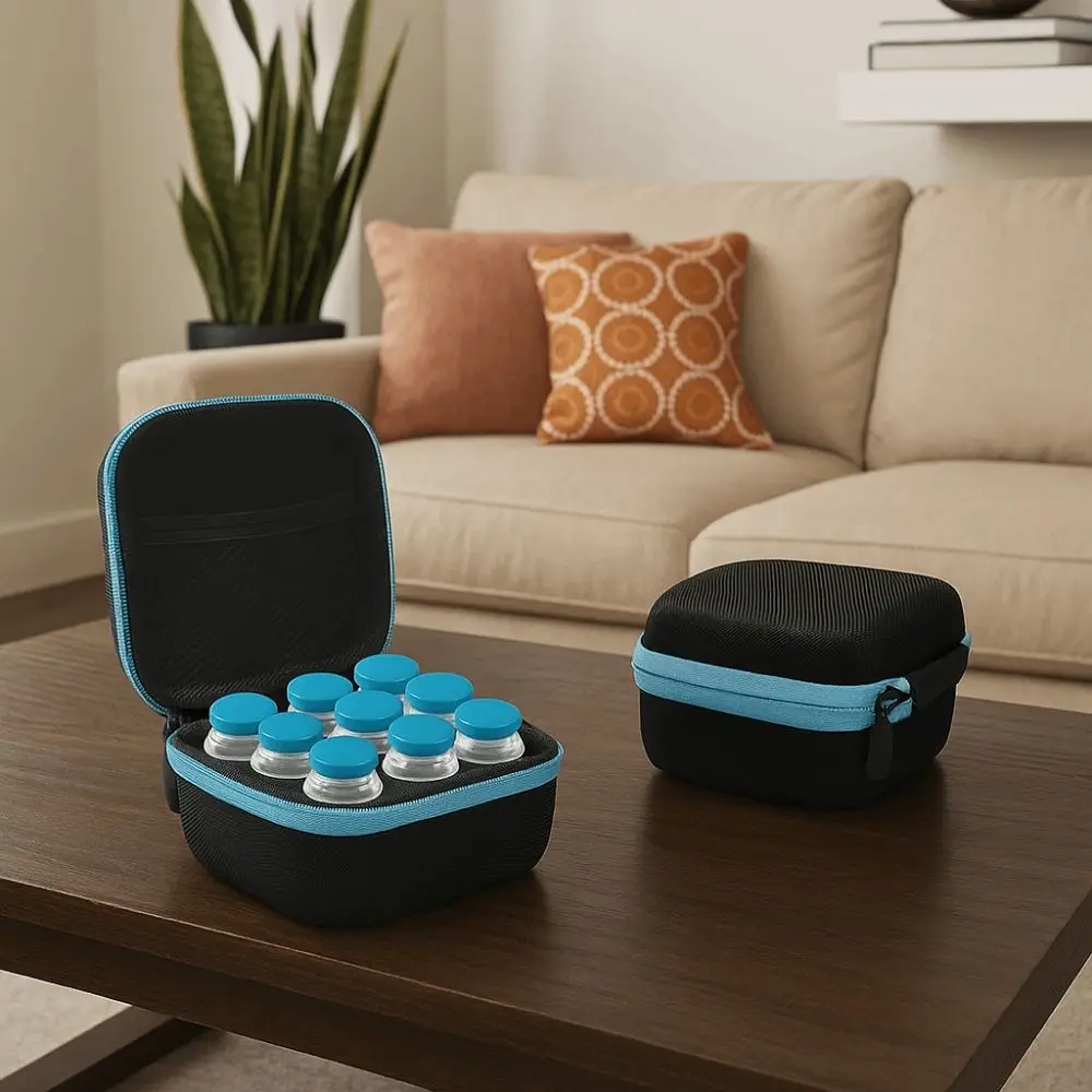 10ML 9 Vials Storage Case EVA Large Capacity Insulin Organizer Waterproof Wear-resistant Insulin Vial Protector