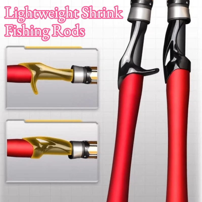 

Outdoor Lightweight Shrink Fishing Rods Portable Durable Wear-resistant Scalable Rod High Carbon Fishing Rods Tackle Supplies