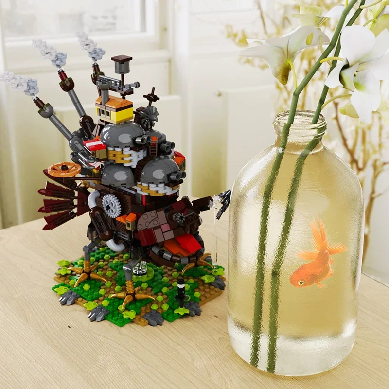 MOC 애니메이션 모바일 성 집 빌딩 블록 Howled-Movinged 클래식 몬스터 벽돌 DIY 장난감 어린이 생일 선물 세트