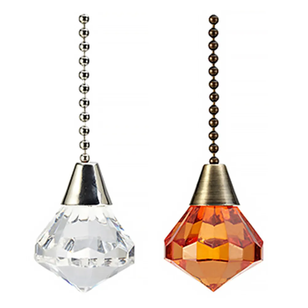 

2 шт. цепочки-подвески для потолочного вентилятора с хрустальными шарами, удлинитель для люстры, декор для вентилятора, украшение для дома, освещение