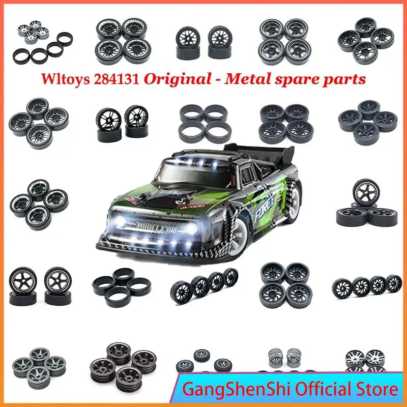 4pcs Wheel Tires Tyre Upgrade Parts Rubber Wheel Tyre Replacement RC Car Wheel Tires Accessories for Wltoys 1/28 284131 K969