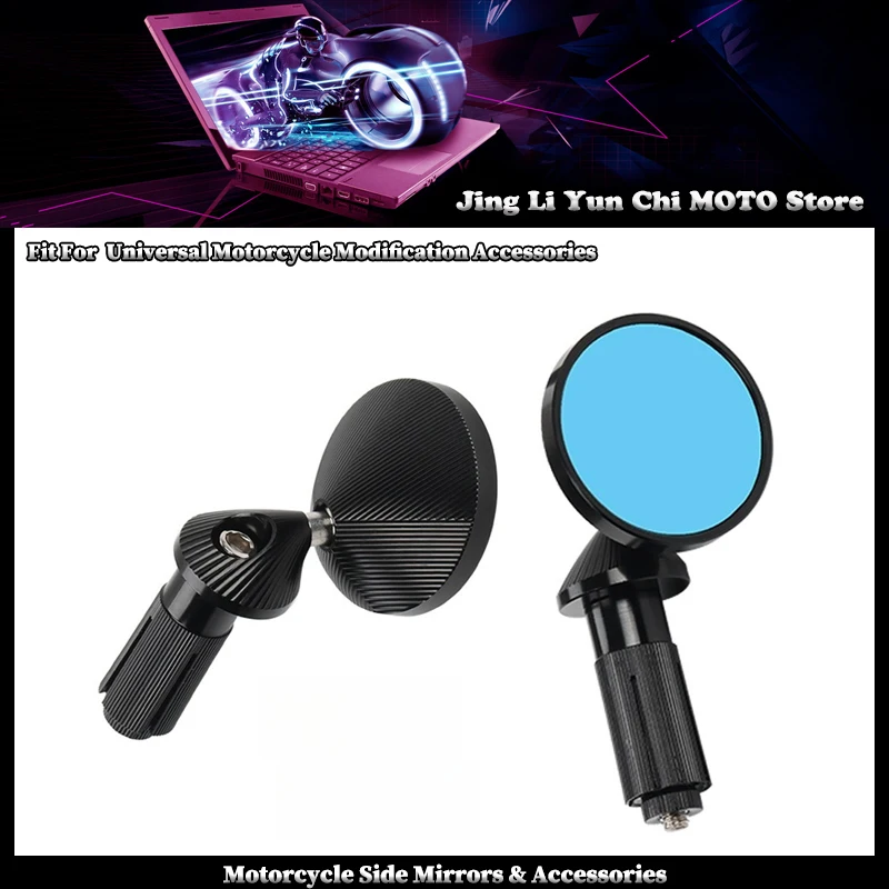 

Fit For Benelli Motorcycle Bar End Side Rearview Mirror Universal Motorbike Bike Handlebar Rear View Mirrors 1 Pair 7/8" 22mm