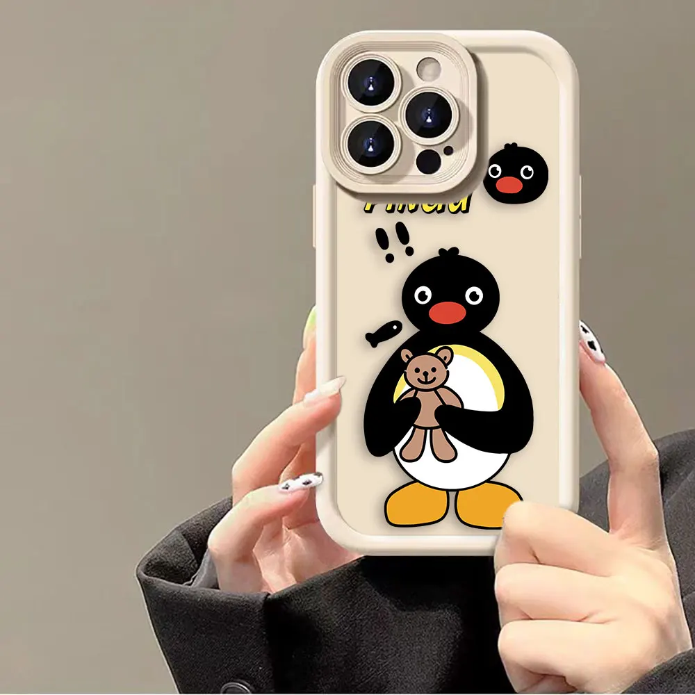 Cartoon Pingu Penguin Phone Case For OPPO RENO 11 10 8 8T 7 7Z 6 6Z 5 4 3 4G 5G Shockproof Soft Silicone Case Funda Coque Shell