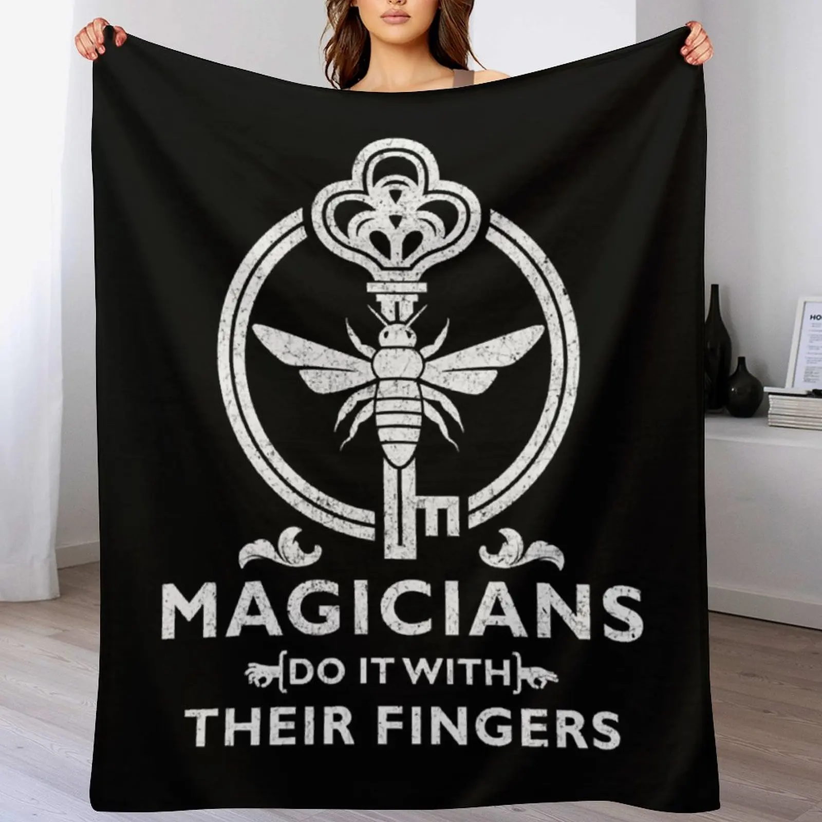 Day Gifts Magicians Do It With Their Fingers Halloween Throw Blanket