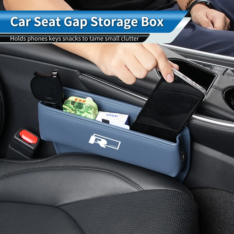 

Car Trapezoidal Seat Gap Organizer PU Leather Storage Box Auto Accessories For VW Scirocco Jetta Beetle Golf Passat Polo Tiguan