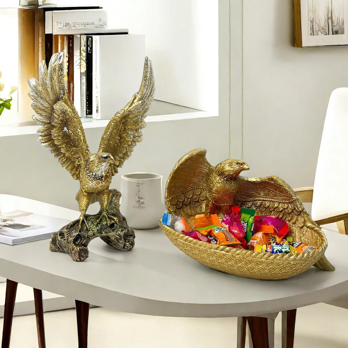 

Eagle Statue, American Style Eagle Wingspan Eagle Decorative Resin Crafts, Grand Exhibition Opening Home Gifts, Home Furniture