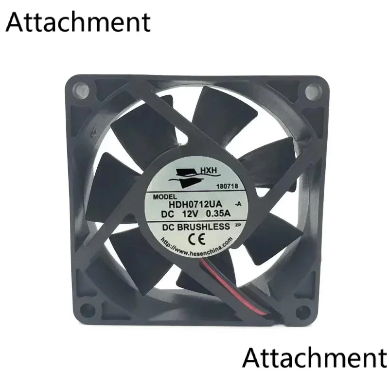 For HDH0712UA DC12V 0.35A 2 Rows Square Cooling Fan