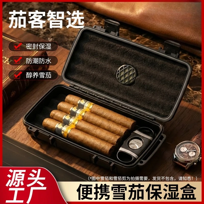 5PCS Outdoor Travel Portable Moisturizing Humidor, Dustproof and Waterproof Small Tools ABS Storage Box