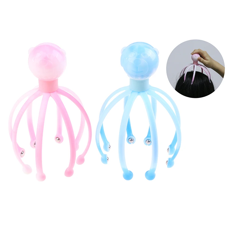 Alloy Octopus Head Massager, Neck Massage, Couro cabeludo, Stress Relaxar, Spa, Cura, Health Care Tool, Body Massage, Beauty Health Tool