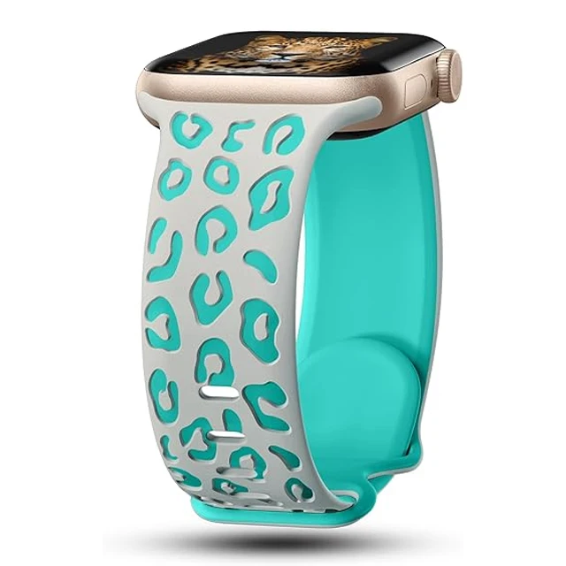 Graviertes Armband für Apple Watch Band 45mm 44mm 46mm 42mm 41mm 40mm 49mm Silikon Correa Armband Serie 11 8 9 10 7 SE 6 5 Ultra