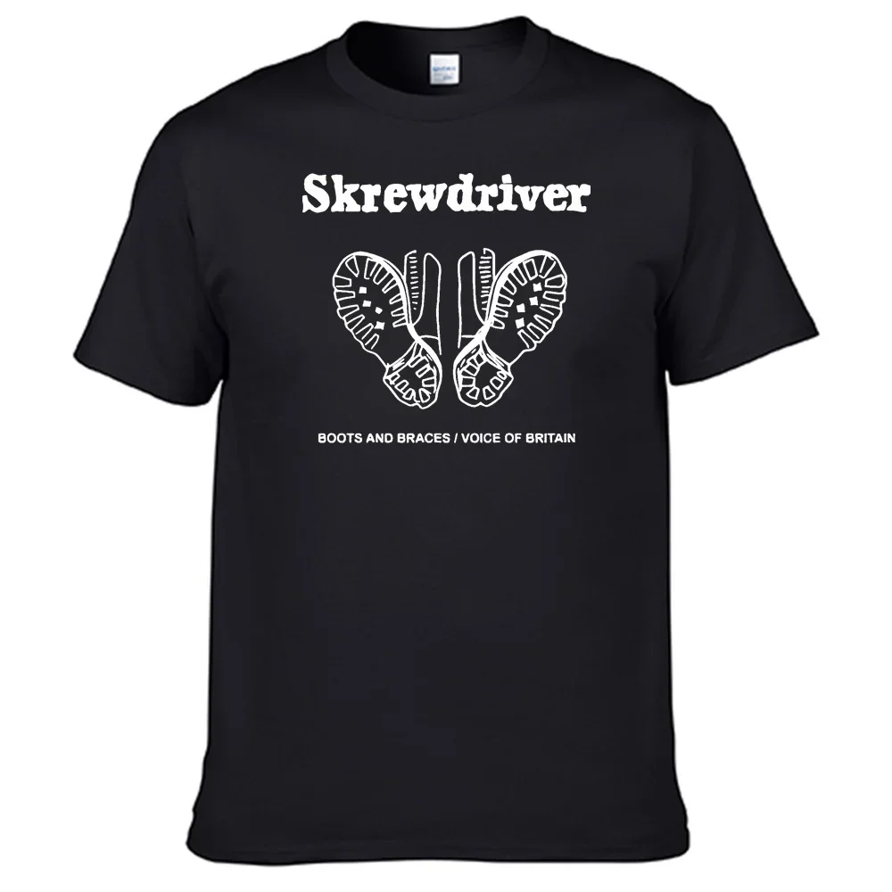 Band Skrewdrivers T Shirt 100% Cotton Men Shirt N01