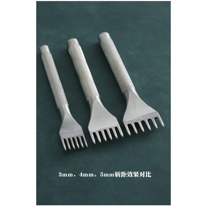 10061 Olive Leather Chisel Fine Polished Sharp Teeth DIY Stitching Tool