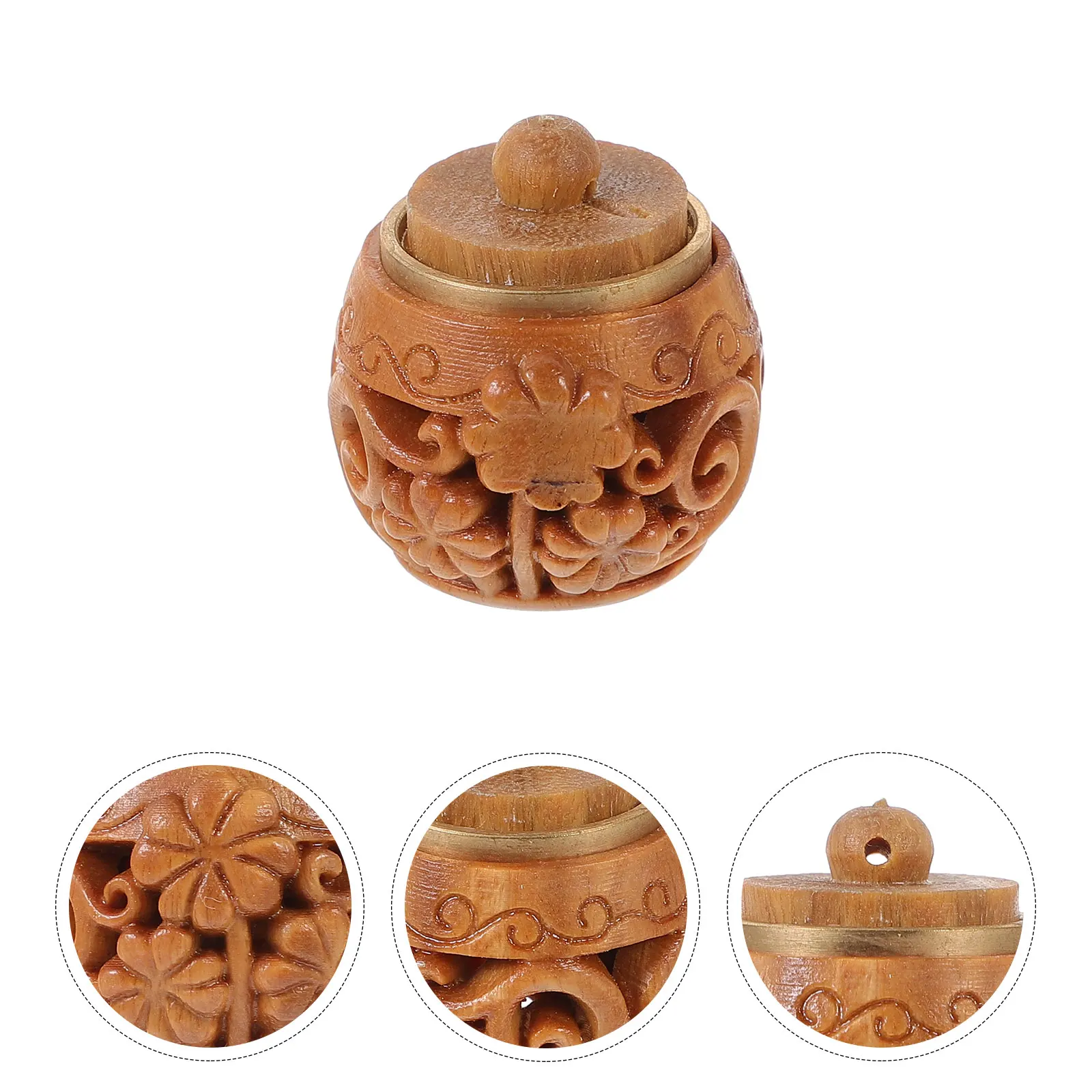 

Incense Pendant DIY Keychain Crafts Small Backpack Decor Aromatherapy Wood Lotus Natural Material Non fading Color