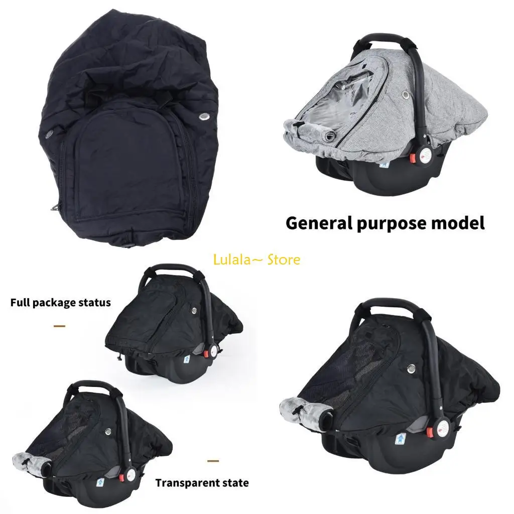 

Y4QA ветрозащитная защита автокресла с флисовой подкладкой и двойной молнией для детских колясок, корзина, широкая совместимость