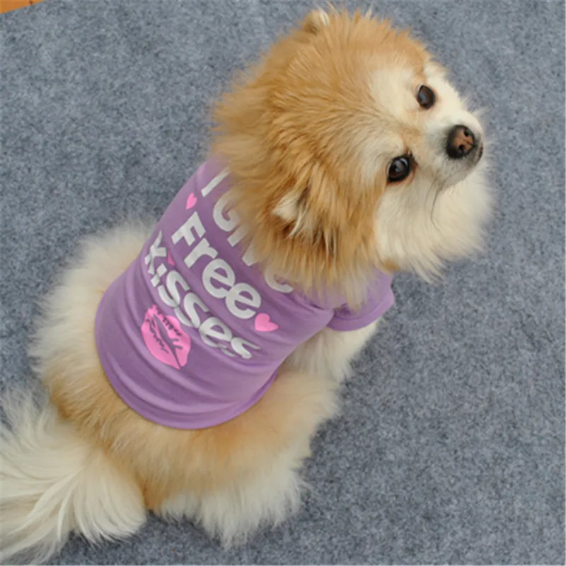 Puppy kitten clothing Breathable short sleeve T-shirt  dog clothes for small dogs